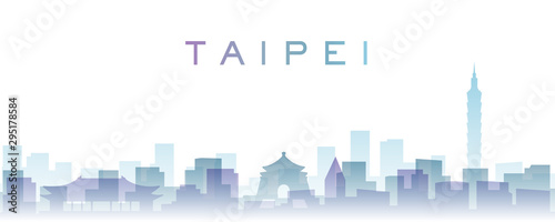 Taipei Transparent Layers Gradient Landmarks Skyline