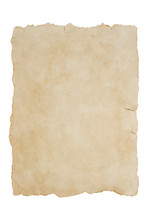 Old Piece Of Paper On An Isolated White Background Mock Up