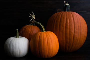 Rustic Grouping of Whole Pumpkins