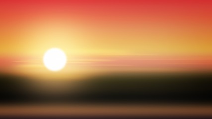 Wall Mural - Sunset gradient background sunrise sun, morning landscape.