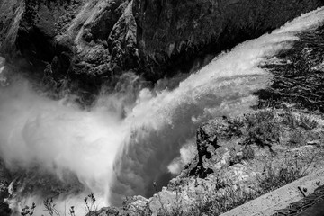 Wall Mural - Lower fall at the Grand Canyon of Yellowstone