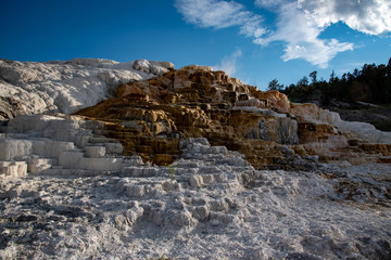 Sticker - Minerva Terraces with its travertine deposits