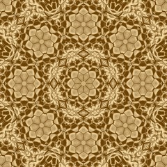 Gold symmetry pattern and geometric golden design, line backdrop.