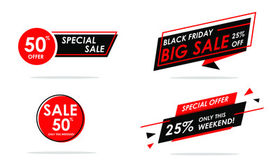 Wall Mural - Collection of Label Sale Template Design for Advertising text, banner,  social media post and tag . Vector Illustration EPS 10