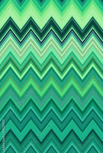 chevron green zigzag pattern background. decor texture.