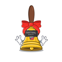 Sticker - Virtual reality christmas bells isolated in the cartoon