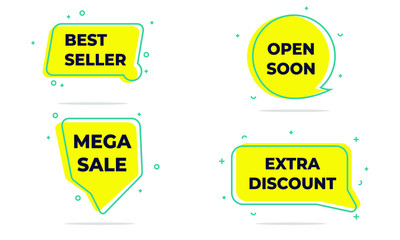 Wall Mural - Collection of Label Sale Template Design for Advertising text, banner,  social media post and tag . Vector Illustration EPS 10