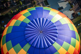 Fototapeta Tęcza - Hot air balloon from above