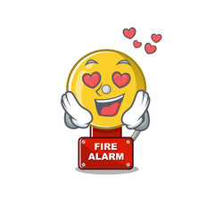 Wall Mural - In love fire alarm with the character shape