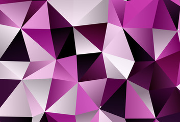 Light Pink vector background with triangles.