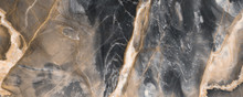 Black Marble Texture Background With Golden Veins, Black Marble Natural Pattern For Background, Abstract Black White And Gold, Black And Yellow Marble For Ceramic Wall And Floor Tiles.