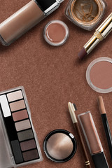 Wall Mural - Brown cosmetics collection