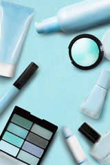 Wall Mural - Cyan cosmetic collection