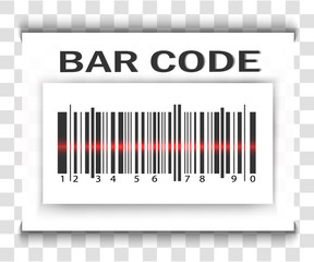 A set of bar codes. Bar code product.