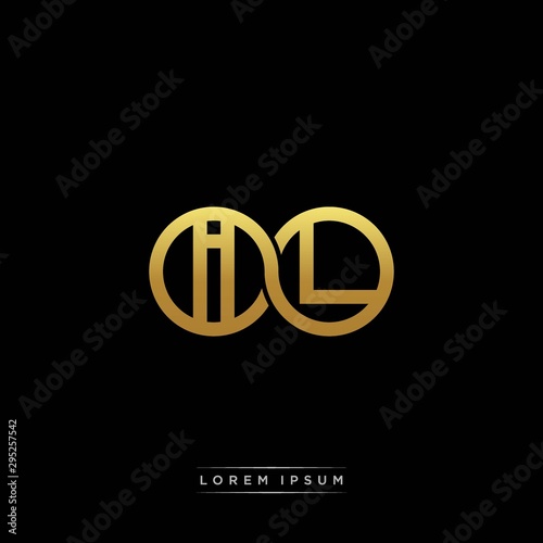 Fotografía IL initial letter linked circle capital monogram logo modern template silver col