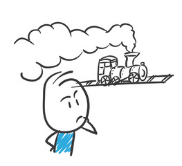 Stickman Blue: Train, Thoughts. (Nr. 134)	