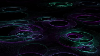 Wall Mural - abstract perfect circles appear and rotate then fade to black
