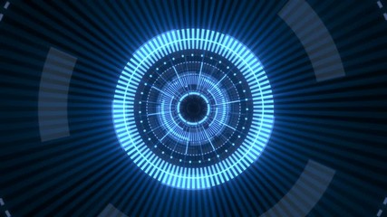 Wall Mural - sci-fi hud tunnel tracking system tech