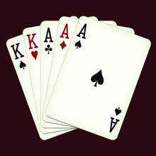 Full House - Playing Cards Vector Illustration