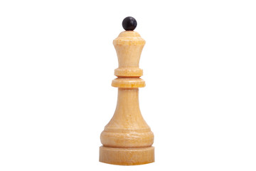 Poster - white chess queen. isolated on white