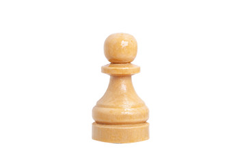Poster - chess pawn of white color. isolated on white