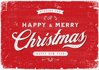 vintage merry christmas postcard/ illustration of an elegant christmas vintage background, with beau