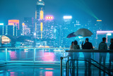Fototapeta Przestrzenne - Hong Kong Victoria Harbor Landscape 