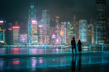 Poster - Hong Kong Victoria Harbor Landscape 