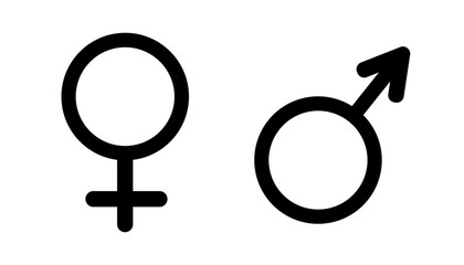  Gender symbol vector.