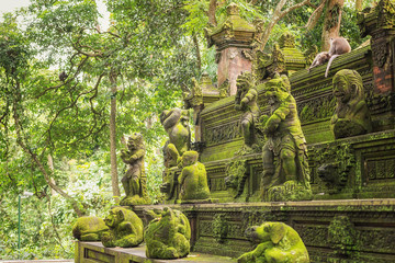 monkey forest - a sacred and popular tourist spot, ubud, kabupaten gianyar, bali, indonesia