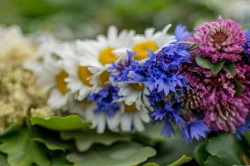 bouquet of blue flowers