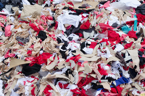 Textile from Sewing factory in municipal disposal dump site