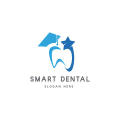 Wall Mural - smart dental logo vector template