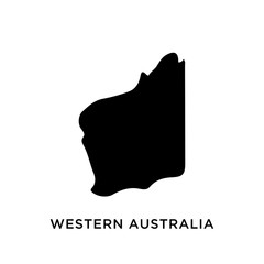Wall Mural - Western Australia map vector design template