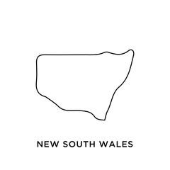 Naklejka na meble New South Wales map vector design template