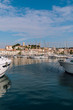 Boats in the harbour of Cannes at the French Riviera, the Cote d'Azur, France in the morning
