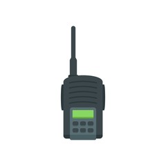 Sticker - Police walkie talkie icon. Flat illustration of police walkie talkie vector icon for web design