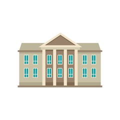 Sticker - Classic courthouse icon. Flat illustration of classic courthouse vector icon for web design