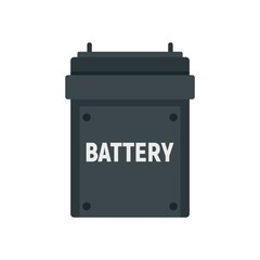 Canvas Print - Camera battery icon. Flat illustration of camera battery vector icon for web design