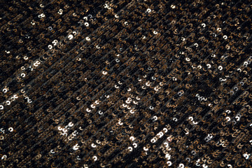 Fabric sequins black background texture