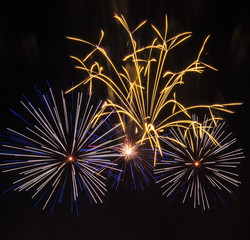 fireworks exploding