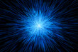 © Vink Fan - Blue glowing radial lines, magical lines, 3d rendering.