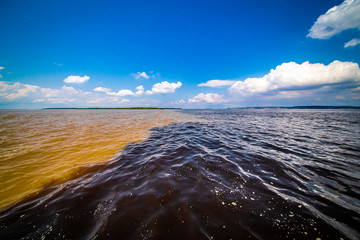 Meeting of waters - Rio Negro & Solimões