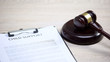 © motortion - Child support document table, gavel lying on sound block, family law, court
