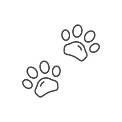 Wall Mural - Animal paws line outline icon