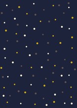 Seamless Vector Pattern Background Or Texture With Gray Orange White Polka Dots On A Sailor Navy Blue Background. For Cards,invitations,web Design,halloween Background,arts And Scrapbooks Illustration