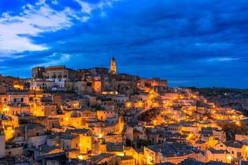 Wall Mural - Matera, Basilicata, Italy: Overview of the old town - Sassi di Matera