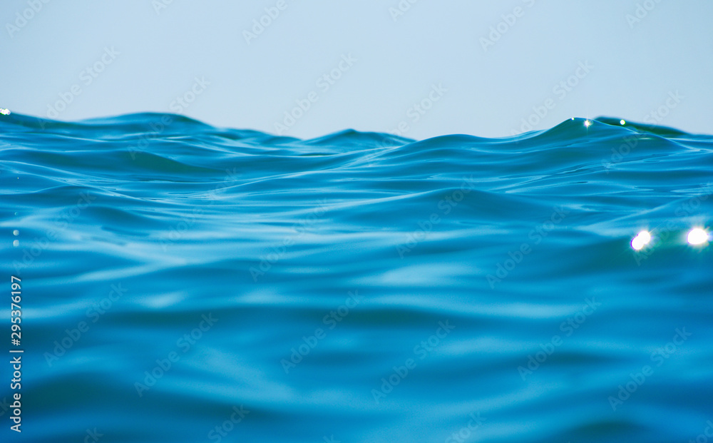Blue sea water background texture - obrazy, fototapety, plakaty 