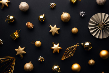 Wall Mural - Minimalistic Christmas Flat Lay Background