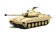 Realistic Vector Illustration Isolated Tank